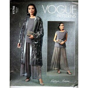 Vogue V1746 Misses S to L Kathryn Brenne Jacket, Top and Pants Sewing Pattern